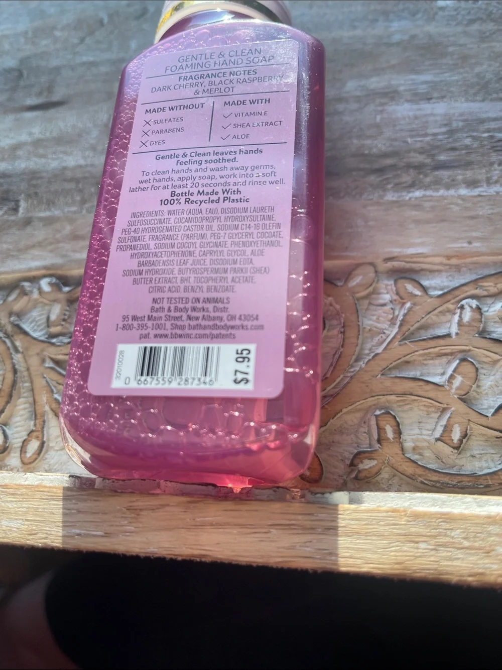 White Barn Black Cherry Merlot Foaming Hand Soap - Pink